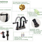4 Inch Oil Rubbed Bronze Bathroom Centerset Faucet with Pop up Drain