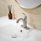 Brushed Nickel Single Handle Bathroom Faucet with Pop up Drain and Water Supply Hose