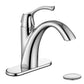 Chrome Single Handle Bathroom Faucet with Pop up Drain and Water Supply Hose