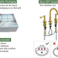 8 Inch Brushed Gold Widespread Bathroom Sink Faucet