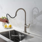 Brushed Nickel Kitchen Faucet with Pull Down Sprayer 
