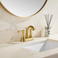 4 Inch Brushed Gold Bathroom Faucet with Lift Rod Drain