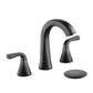 Matte Black Bathroom Sink Faucet, 2 Handle 8 inch Widespread Bathroom Faucet with Pop-up Drain and Water Supply Hose, Lavatory Vanity Faucets, TAF826-MB