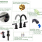 8 Inch Matte Black Widespread Bathroom Faucet