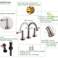 Brushed Nickel Widespread Bathroom Faucet
