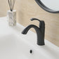 Matte Black Single Handle Bathroom Faucet with Pop up Drain and Water Supply Hose