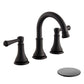 8 Inch Matte Black Widespread Bathroom Sink Faucet