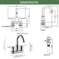 4 Inch Chrome Bathroom Centerset Faucet with Pop-up Drain