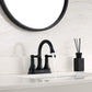 4 Inch Matte Black Bathroom Centerset Faucet with Pop up Drain