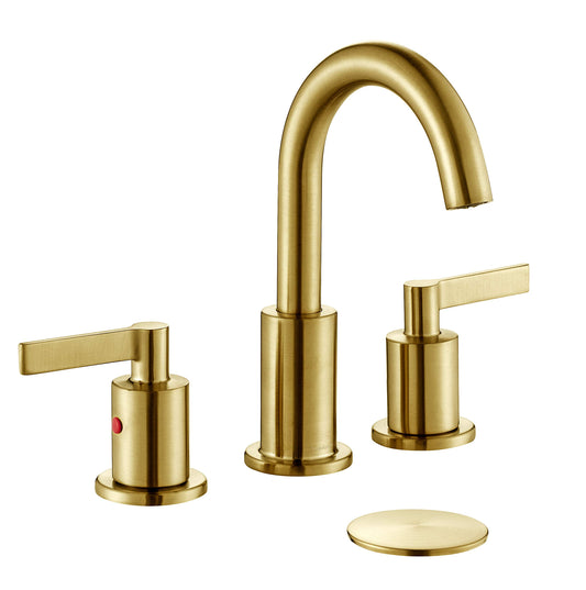 Brushed Gold Widespread Bathroom Faucet