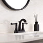 4 Inch Matte Black Bathroom Centerset Faucet with Lift Rod Drain