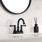 4 Inch Matte Black Bathroom Centerset Faucet with Pop up Drain