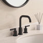 8 Inch Matte Black Widespread Bathroom Faucet with Pop up Drain