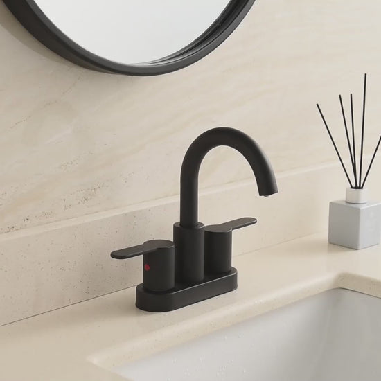 4 Inch Bathroom Centerset Faucet with Pop-up Drain