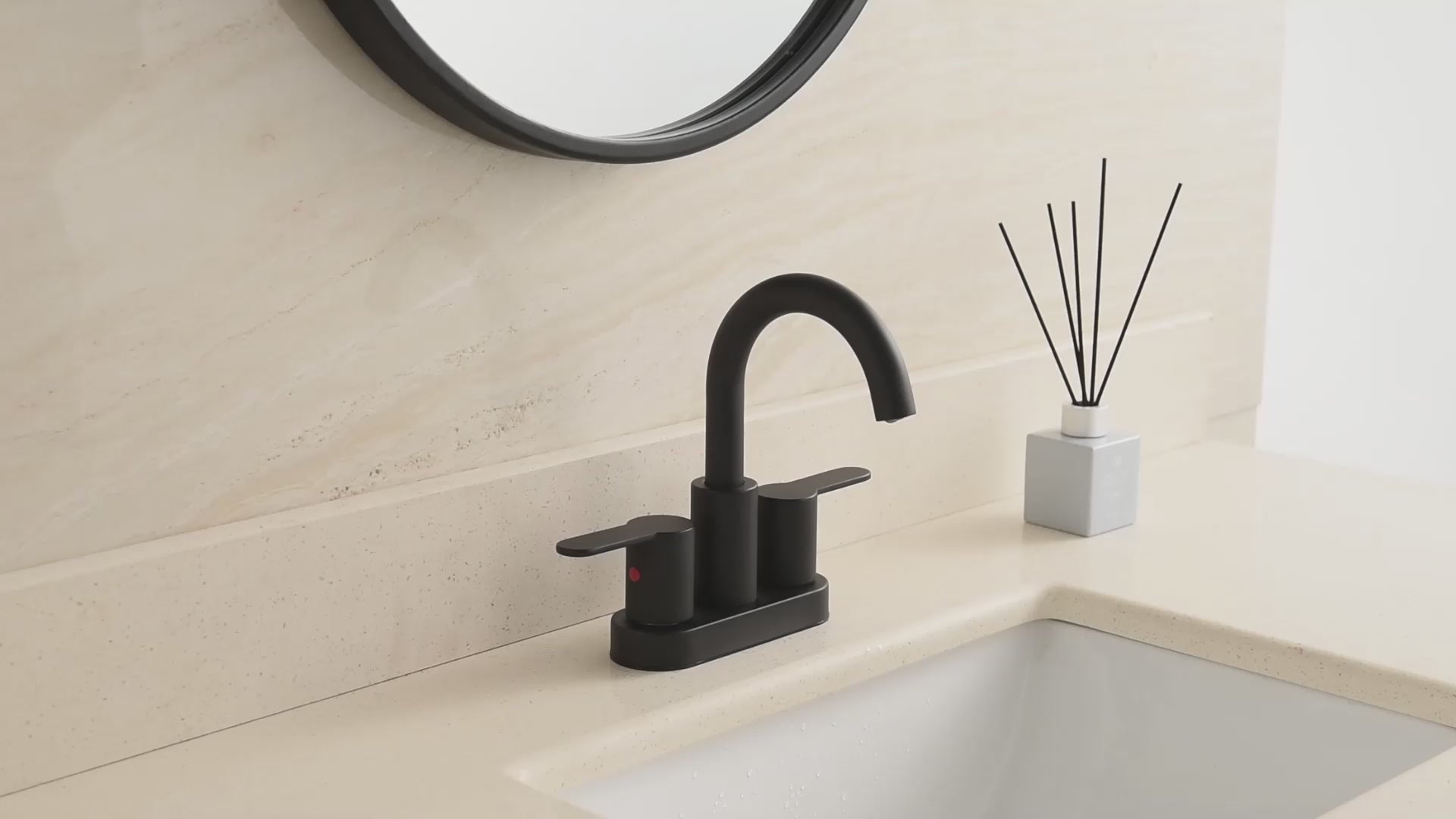 4 Inch Bathroom Centerset Faucet with Pop-up Drain
